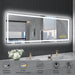GlareGuard Rectangular Anti-Fog Dimmable Backlit LED Bathroom Vanity Mirror - Sweatfully