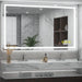 GlareGuard Rectangular Anti-Fog Dimmable Backlit LED Bathroom Vanity Mirror - Sweatfully