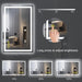 GlareGuard Rectangular Anti-Fog Dimmable Backlit LED Bathroom Vanity Mirror - Sweatfully