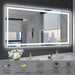 GlareGuard Rectangular Anti-Fog Dimmable Backlit LED Bathroom Vanity Mirror - Sweatfully