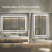 GlareGuard Rectangular Anti-Fog Dimmable Backlit LED Bathroom Vanity Mirror - Sweatfully