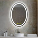 SmartReflex Oval LED Mirror Backlit 3000K-6400K Frameless Anti-Fog Dimmable Bathroom/Vanity Mirror - Sweatfully