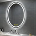 SmartReflex Oval LED Mirror Backlit 3000K-6400K Frameless Anti-Fog Dimmable Bathroom/Vanity Mirror - Sweatfully