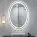SmartReflex Oval LED Mirror Backlit 3000K-6400K Frameless Anti-Fog Dimmable Bathroom/Vanity Mirror - Sweatfully
