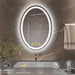 SmartReflex Oval LED Mirror Backlit 3000K-6400K Frameless Anti-Fog Dimmable Bathroom/Vanity Mirror - Sweatfully