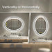 SmartReflex Oval LED Mirror Backlit 3000K-6400K Frameless Anti-Fog Dimmable Bathroom/Vanity Mirror - Sweatfully