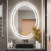 SmartReflex Oval LED Mirror Backlit 3000K-6400K Frameless Anti-Fog Dimmable Bathroom/Vanity Mirror - Sweatfully