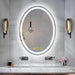 SmartReflex Oval LED Mirror Backlit 3000K-6400K Frameless Anti-Fog Dimmable Bathroom/Vanity Mirror - Sweatfully
