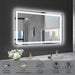 GlareGuard Rectangular Anti-Fog Dimmable Backlit LED Bathroom Vanity Mirror - Sweatfully