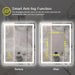 GlareGuard Rectangular Anti-Fog Dimmable Backlit LED Bathroom Vanity Mirror - Sweatfully