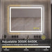 GlareGuard Rectangular Anti-Fog Dimmable Backlit LED Bathroom Vanity Mirror - Sweatfully