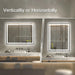 GlareGuard Rectangular Anti-Fog Dimmable Backlit LED Bathroom Vanity Mirror - Sweatfully
