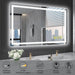 GlareGuard Rectangular Anti-Fog Dimmable Backlit LED Bathroom Vanity Mirror - Sweatfully