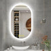 BrightView Oval Frameless LED Anti-Fog Dimmable Bathroom Vanity Mirror - Sweatfully