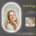 BrightView Oval Frameless LED Anti-Fog Dimmable Bathroom Vanity Mirror - Sweatfully