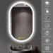 BrightView Oval Frameless LED Anti-Fog Dimmable Bathroom Vanity Mirror - Sweatfully