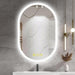 BrightView Oval Frameless LED Anti-Fog Dimmable Bathroom Vanity Mirror - Sweatfully