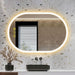 BrightView Oval Frameless LED Anti-Fog Dimmable Bathroom Vanity Mirror - Sweatfully