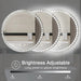 Sparkle Vision round 24 in LED Wall-Mounted Frameless Bathroom Vanity Mirror with Anti-Fog,Smart Dimmable and 3 LED Color - Sweatfully
