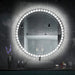 Sparkle Vision round 24 in LED Wall-Mounted Frameless Bathroom Vanity Mirror with Anti-Fog,Smart Dimmable and 3 LED Color - Sweatfully