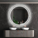 Sparkle Vision round 24 in LED Wall-Mounted Frameless Bathroom Vanity Mirror with Anti-Fog,Smart Dimmable and 3 LED Color - Sweatfully
