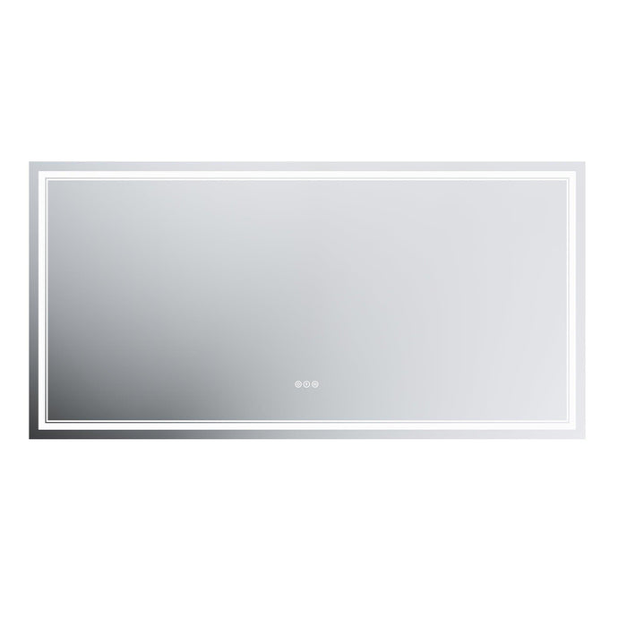 GlareGuard Anti-Fog Bathroom Dimmable Led Mirror Backlit Illuminated Mirror Touch Switch - Sweatfully