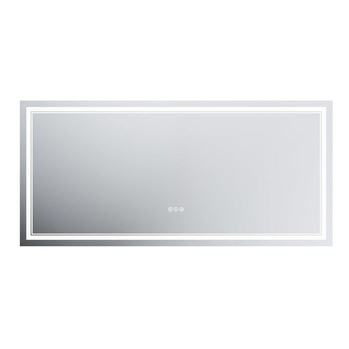 GlareGuard Anti-Fog Bathroom Dimmable Led Mirror Backlit Illuminated Mirror Touch Switch - Sweatfully