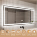 GlareGuard Anti-Fog Bathroom Dimmable Led Mirror Backlit Illuminated Mirror Touch Switch - Sweatfully