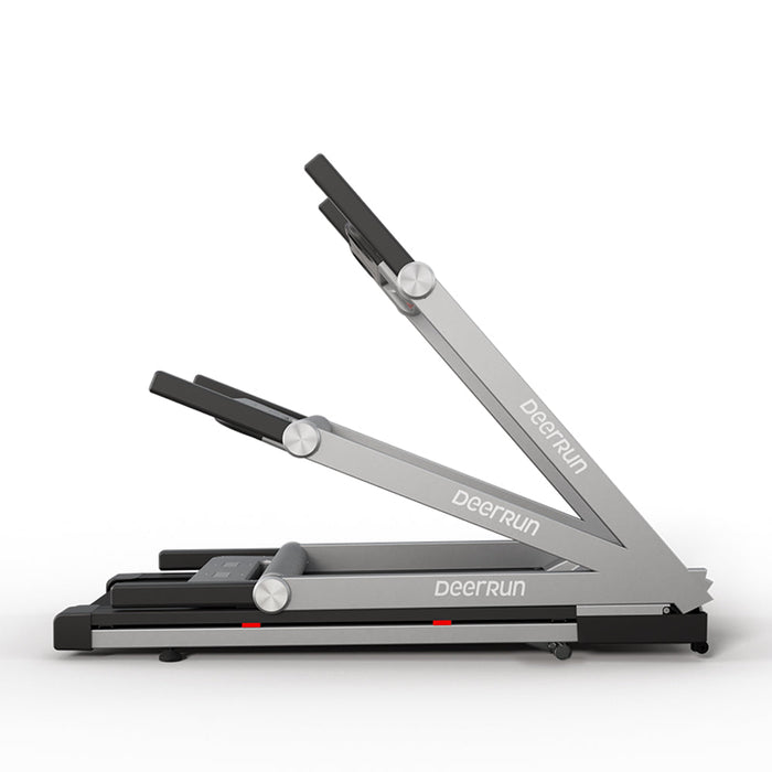 DeerRun A1 Pro Move+  6% Incline Foldable Treadmill——2025 Upgraded Chip & NFC Support | 350Lbs, 10mph Silver - Sweatfully