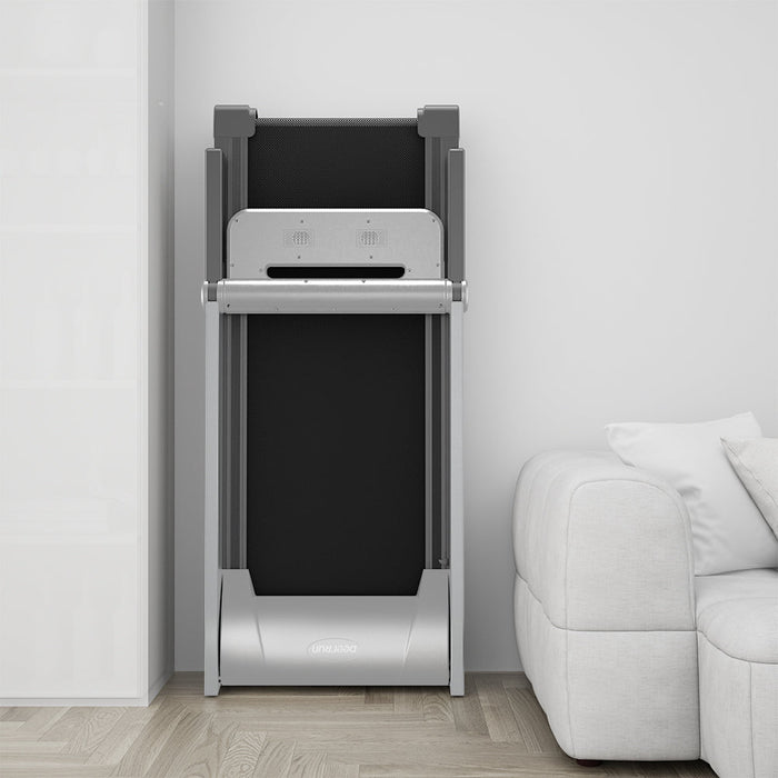 DeerRun A1 Pro Move+  6% Incline Foldable Treadmill——2025 Upgraded Chip & NFC Support | 350Lbs, 10mph Silver - Sweatfully