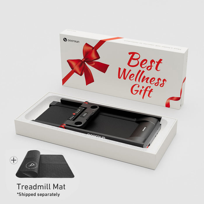 DeerRun A1 Pro Move+  6% Incline Foldable Treadmill——2025 Upgraded Chip & NFC Support | 350Lbs, 10mph Black - Sweatfully