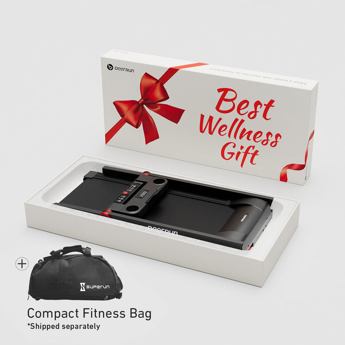 DeerRun A1 Pro Move+  6% Incline Foldable Treadmill——2025 Upgraded Chip & NFC Support | 350Lbs, 10mph Black - Sweatfully