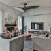 52" Punjab Industrial DC Motor Downrod Mount Reversible Ceiling Fan with Remote Control - Sweatfully