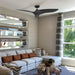 52" Punjab Industrial DC Motor Downrod Mount Reversible Ceiling Fan with Remote Control - Sweatfully