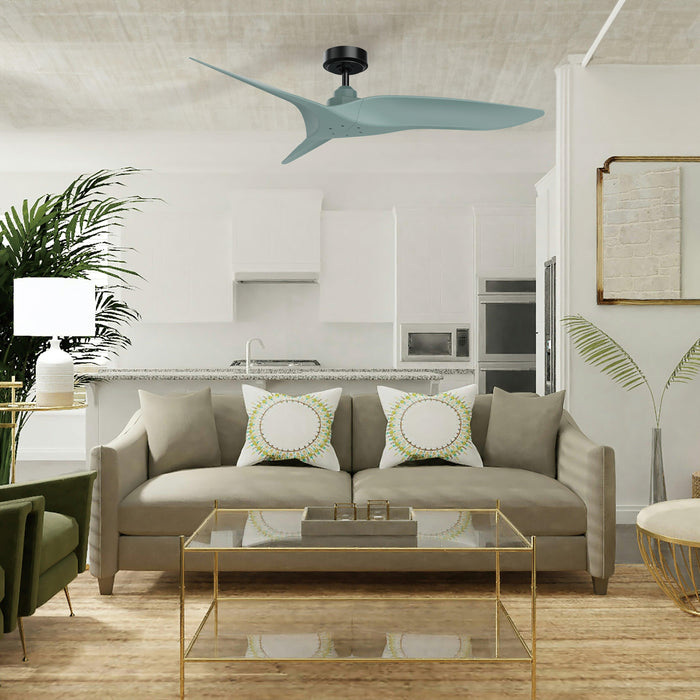 52" Punjab Industrial DC Motor Downrod Mount Reversible Ceiling Fan with Remote Control - Sweatfully
