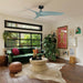 52" Punjab Industrial DC Motor Downrod Mount Reversible Ceiling Fan with Remote Control - Sweatfully