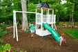 Craftsman Modern Outdoor Swing Set | Wooden Backyard Swing Frame for Kids - Sweatfully