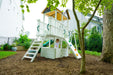 Craftsman Modern Outdoor Swing Set | Wooden Backyard Swing Frame for Kids - Sweatfully