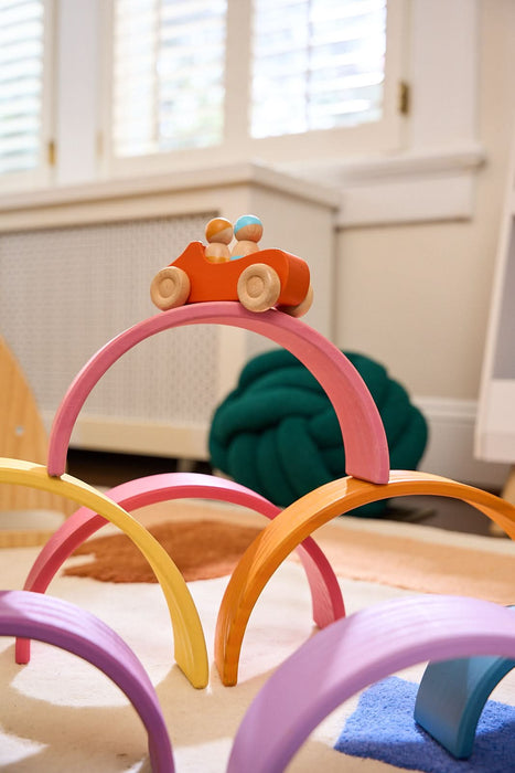 Wooden Rainbow Stacker Blocks - Sweatfully