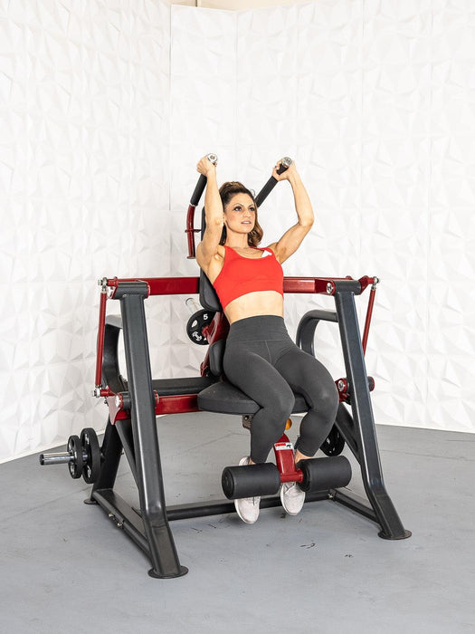 Pro Strength Abdominal Crunch - Muscle D Fitness - Seated - Plate Loaded - Adjustable - Oblique Trainer - Sweatfully