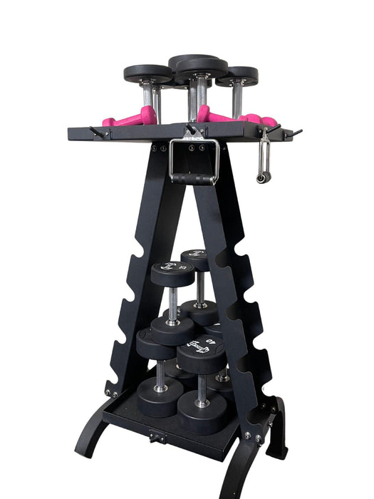 Accessory Rack - Muscle D Fitness - Sturdy Cable Attachment Storage (Rack Only) - Sweatfully