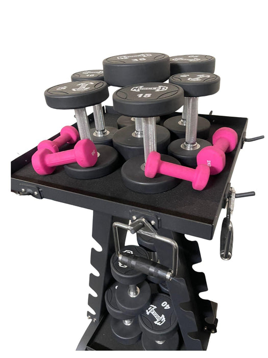 Accessory Rack - Muscle D Fitness - Sturdy Cable Attachment Storage (Rack Only) - Sweatfully