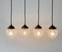 Antique Glass Dining Room Rectangular Pendant Chandelier Ceiling Light - Sweatfully