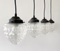 Antique Glass Dining Room Rectangular Pendant Chandelier Ceiling Light - Sweatfully