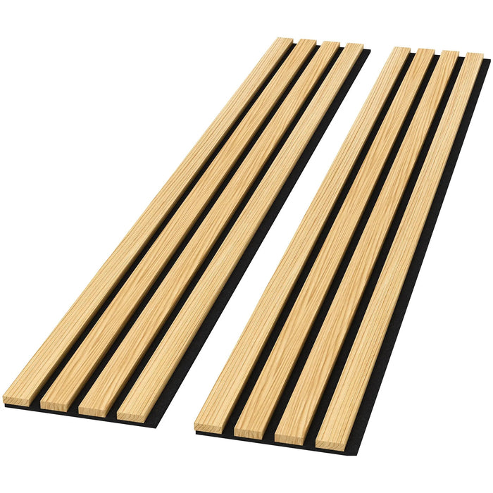 Solid Wood Acoustic Slat Wall Panels (Broad Strip) - Sweatfully