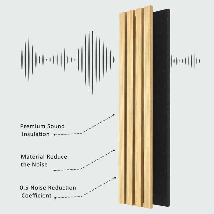 Solid Wood Acoustic Slat Wall Panels (Broad Strip) - Sweatfully
