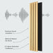 Solid Wood Acoustic Slat Wall Panels (Broad Strip) - Sweatfully