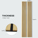 Solid Wood Acoustic Slat Wall Panels (Broad Strip) - Sweatfully