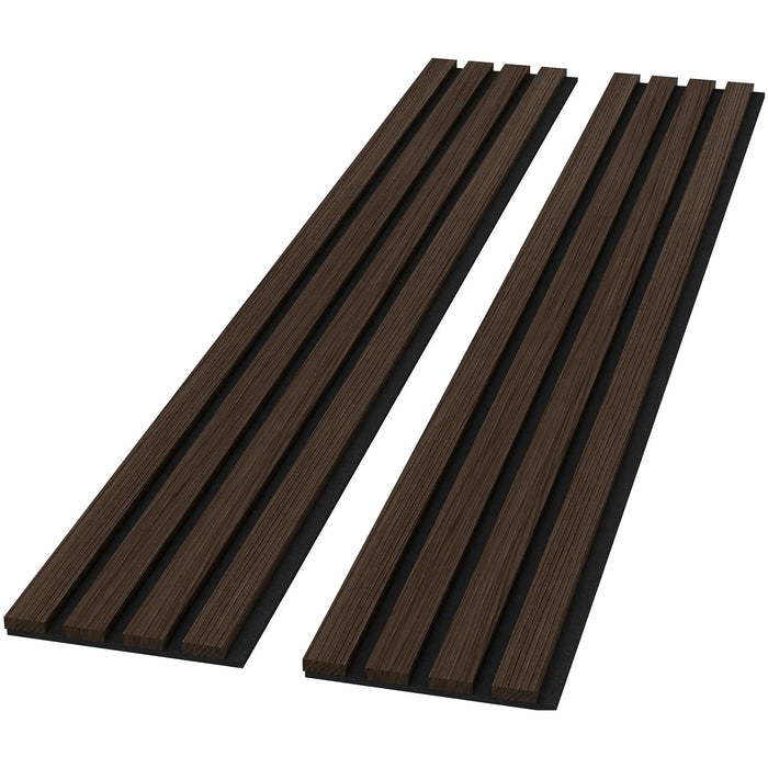 Solid Wood Acoustic Slat Wall Panels (Broad Strip) - Sweatfully