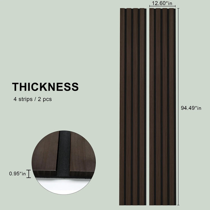 Solid Wood Acoustic Slat Wall Panels (Broad Strip) - Sweatfully